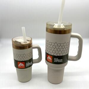 Mommy and Me Tumbler Ozark Trail 40 oz and 18 oz Insulated Stainless Steel Beige